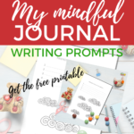 This image is promoting a free printable journal writing prompt from Kiddy Charts to help children reflect on their friends and lift their spirits.
