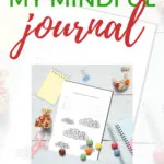This image is promoting a free printable journal from Kiddy Charts to help children practice mindfulness and gratitude by listing their friends who lift their spirits.