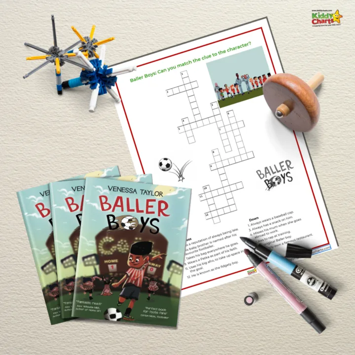 In this image, a group of characters known as the Baller Boys are being matched to clues in order to test the reader's knowledge.