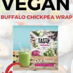 The image is promoting a new vegan cookbook with recipes from a "Tanty" and is available to read in full on the Kiddy Charts website.
