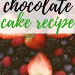 The image is showing a recipe for a dairy-free chocolate cake, which can be accessed from the website www.kiddycharts.com.