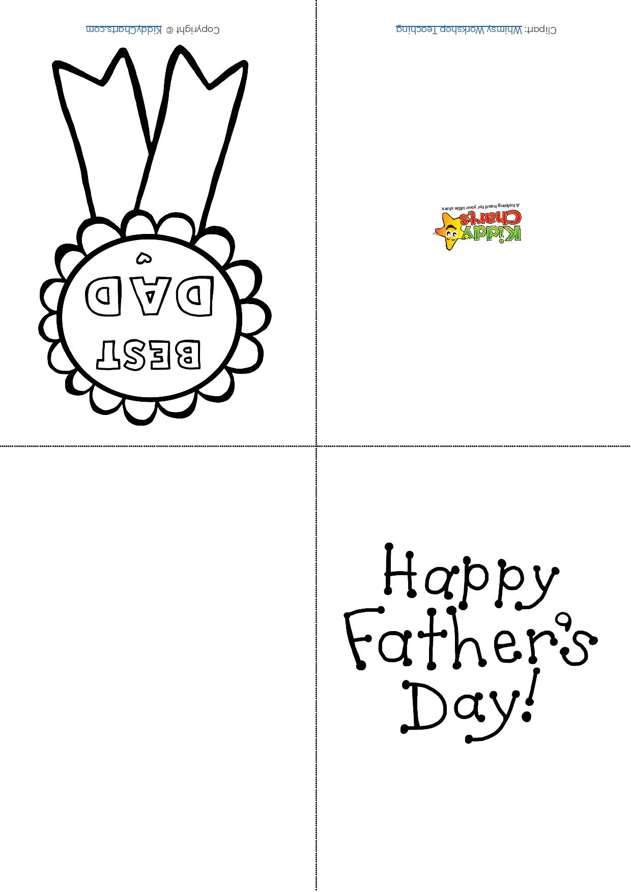 A father is being celebrated with a "Happy Father's Day" chart created by KiddyCharts.com.