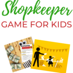 The image is of a shopkeeper game for kids, which is available to purchase from KiddyCharts.com.