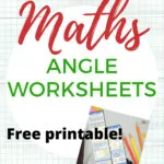 This image shows a website offering free printable math angle worksheets for children to use as a learning aid.