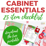 This image is a checklist of essential items that every parent needs to have in their medicine cabinet.