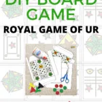 A person is being provided with a free printable board game, the Royal Game of Ur, from Kiddy Charts to help them with their DIY project.