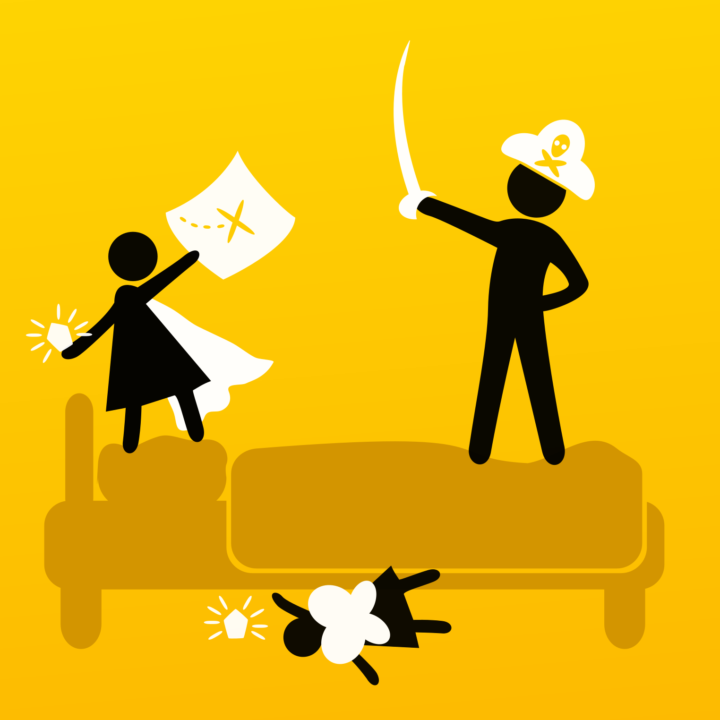 A cartoon silhouette illustration artfully decorates the clipart.