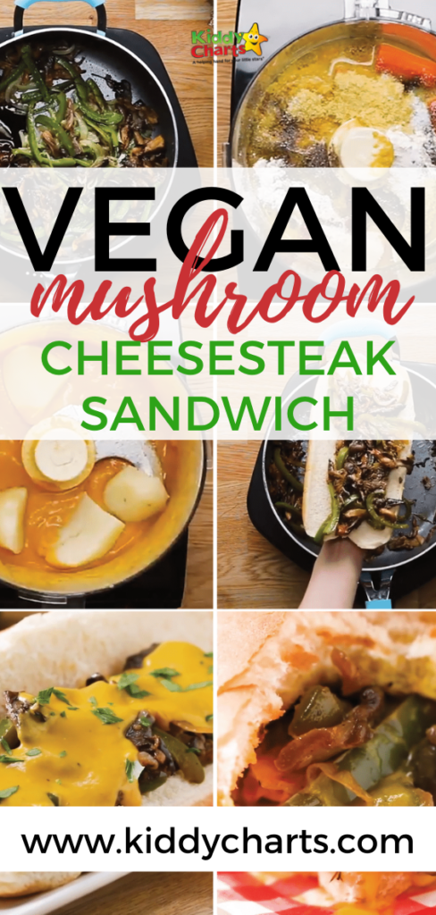 vegan mushroom cheesesteak sandwich
