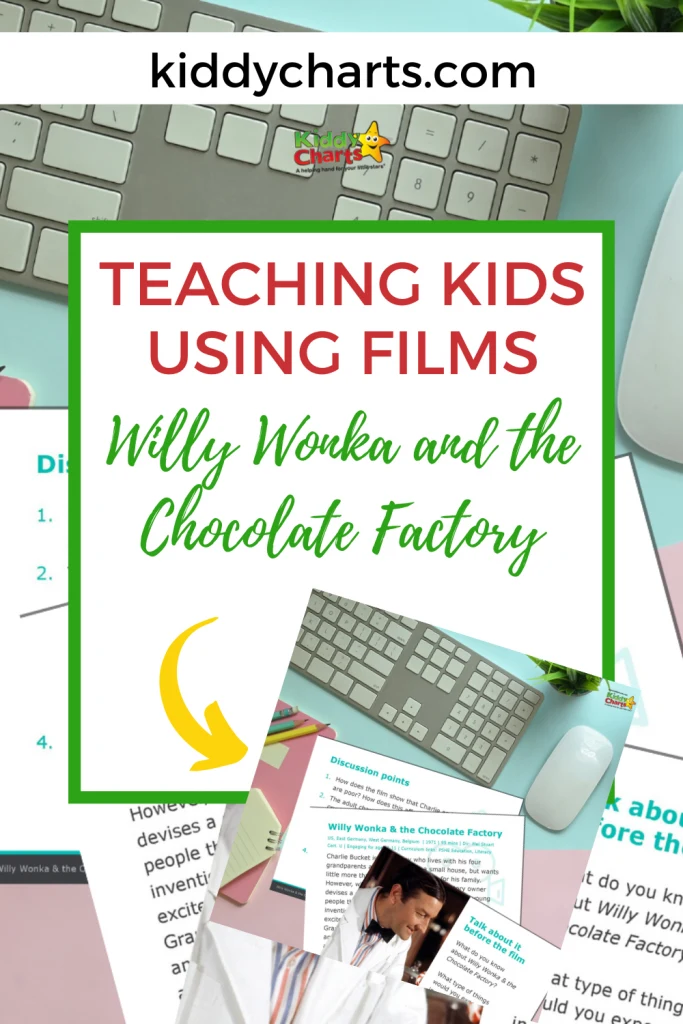 Willy Wonka and the Chocolate Factory film Worksheets to help kids learn