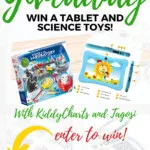 People are entering a giveaway to win a tablet and science toys, and if the items are found, they should contact the owner by scanning the QR code or visiting the website.
