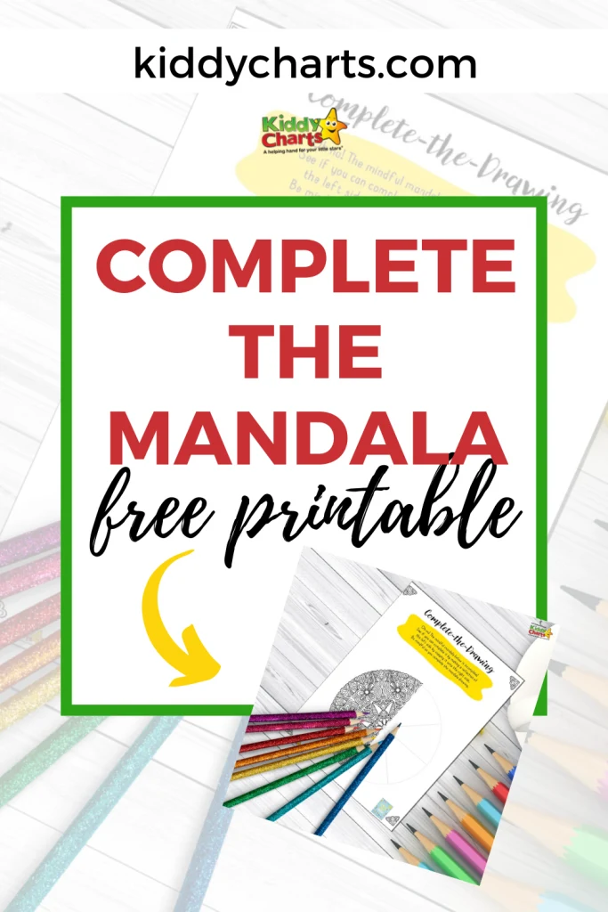 Complete the mandala mindful activity for kids