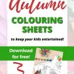 This image is promoting free downloadable coloring sheets to keep children entertained.