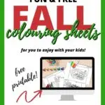 This image is offering free coloring sheets and a printable for children to enjoy with their parents.