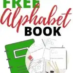 In this image, Kiddy Charts is offering a free alphabet book to help children learn about letters and their corresponding objects.