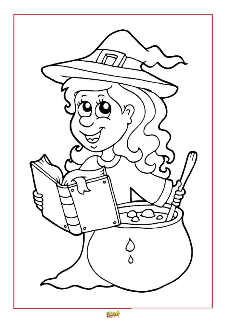 Halloween Coloring Pages for Kids - kiddycharts.com