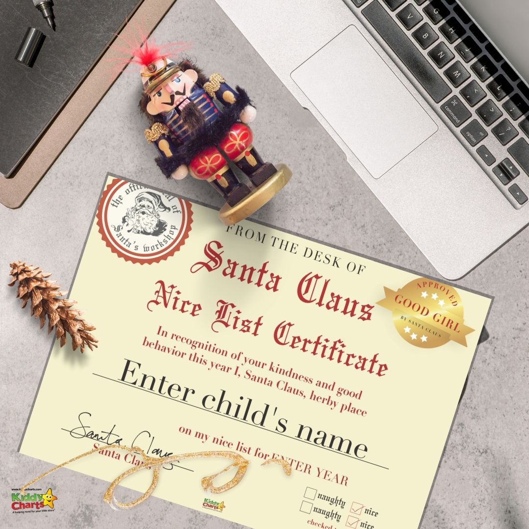 Santa Nice List Certificate Free And Fun Kiddycharts Com