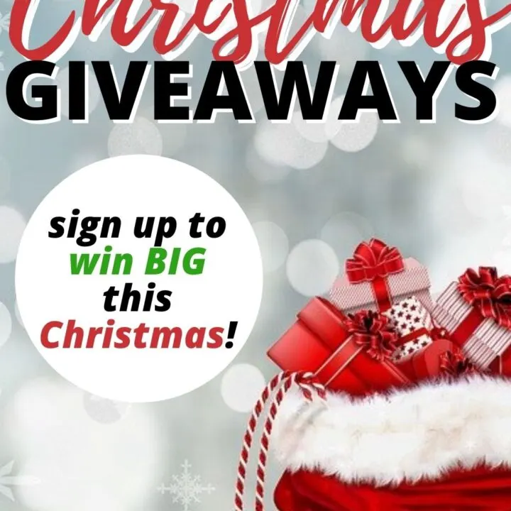 This image is promoting a giveaway from KiddyCharts.com for people to sign up and have a chance to win big prizes this Christmas.