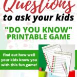 This image is providing instructions for a game called "Do You Know" which is designed to help parents find out how well their kids know them.