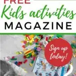 This image is advertising a free magazine subscription for kids activities, with a featured article about an icy escapade.