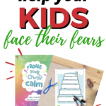 The image is showing a chart to help children face their fears and create their own charts with the help of illustrator Clare Goddard-Hill, which can be found on the website kiddycharts.com.