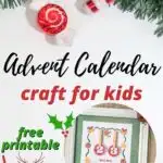 Kids are creating an advent calendar craft with a free printable from Kiddy Charts in preparation for Christmas.