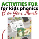 This image is promoting Kiddy Charts' free printable phonics activities for kids.