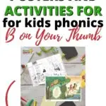 This image is promoting Kiddy Charts' free printable phonics activities for kids.