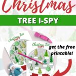 People are downloading a free printable Christmas Tree I-SPY game from Kiddy Charts to play with their families.