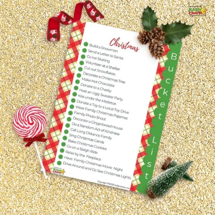 In this image, there are a variety of activities listed that can be done to celebrate the Christmas season.
