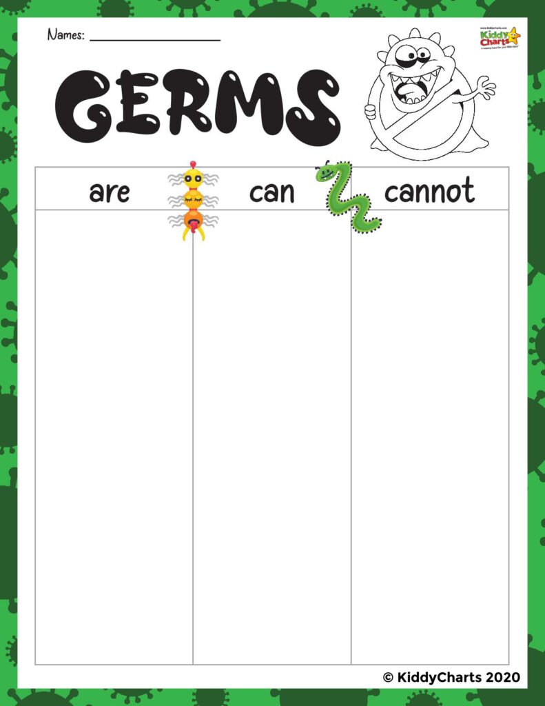 Free Germ Worksheets