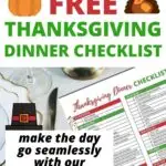 This image is a checklist for preparing for Thanksgiving dinner, with tasks to do one month, three weeks, a week, and the day before Thanksgiving.
