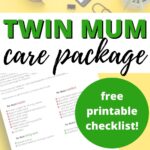 This image is providing ideas for care packages for mums of multiples to help them out.