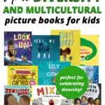 This image is showcasing a list of top 10 diversity and multicultural picture books for kids.