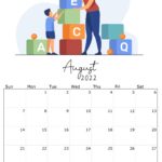 This image shows a calendar for the month of August 2020 with the days of the week listed.