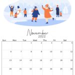 This image is a calendar for the month of November in the year 2022.