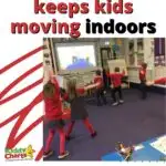 This image is promoting Kiddy Charts' article on how Capoeira can help keep kids active indoors.