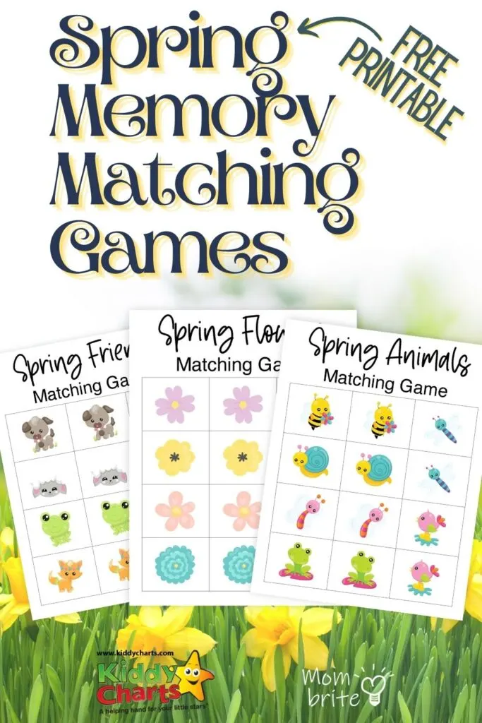 Free Printable Spring Memory Matching Games 