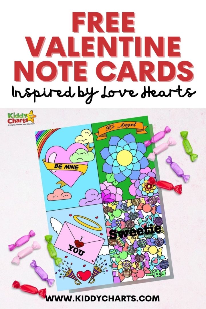 Valentine's Note Cards - Printable Card - kiddycharts.com