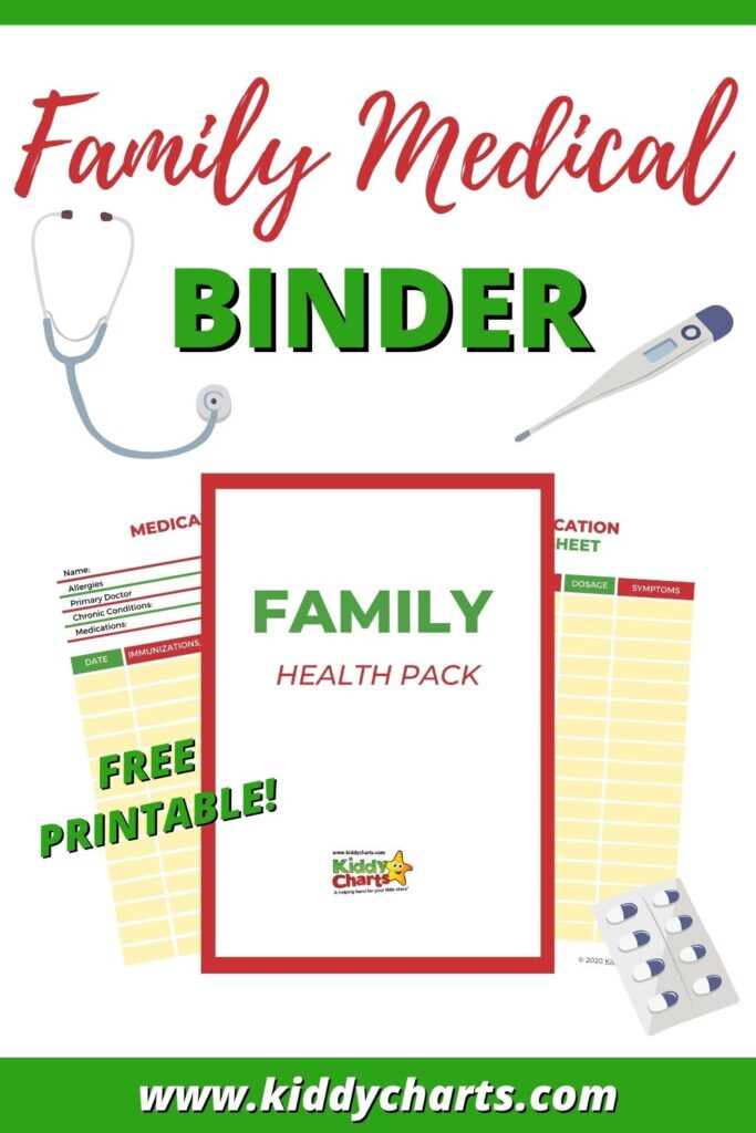 Family Medical Binder Printable 