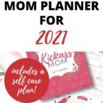 This image is promoting a 2021 Mom Planner from Kiddy Charts to help with organizing and planning for the year.