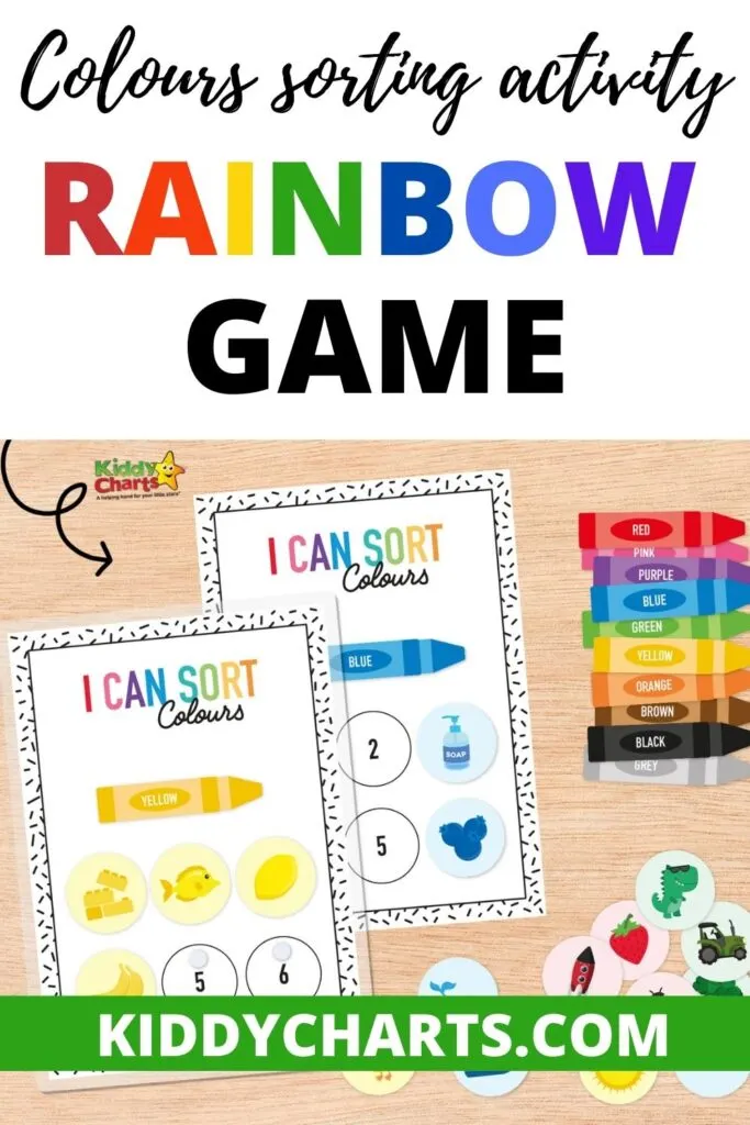 Colours sorting activity: Rainbow game