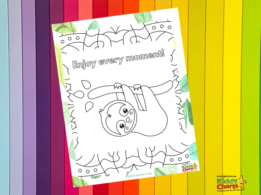 Sloth coloring activity sheets: 