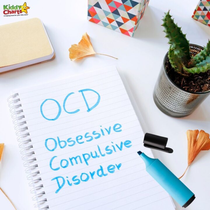 This image is promoting Kiddy Charts, a tool to help children with OCD manage their symptoms.