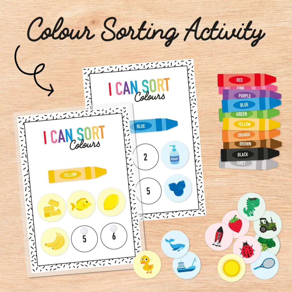 We always like to bring you fun learning activities to do with your kids, and this colour sorting activity and rainbow game is sure to be a winner. These lovely printables were provided to us by Monkey Steps for us to share with you. For this post, we are bringing you their colours sorting activity rainbow game. We know you'll love these as much as we do! #freeprintables #coloursorting #kidsactivities #rainbowgame