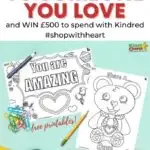 A person is encouraging people to send a hug to someone they love to enter a competition to win £500 to spend with Kindred #shopwithheart.