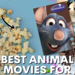 The image is showing a list of recommended movies for kids related to veterinary school from the website Kiddy Charts.