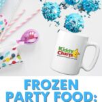A group of children are enjoying a Frozen-themed party with hot cocoa bombs as a snack.