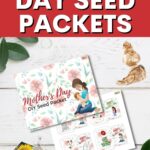 The image is promoting a Mother's Day DIY Seed Packet project for 2021 from KiddyCharts.com.