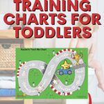 Rachel is using a potty training chart to help their toddler learn how to use the toilet.