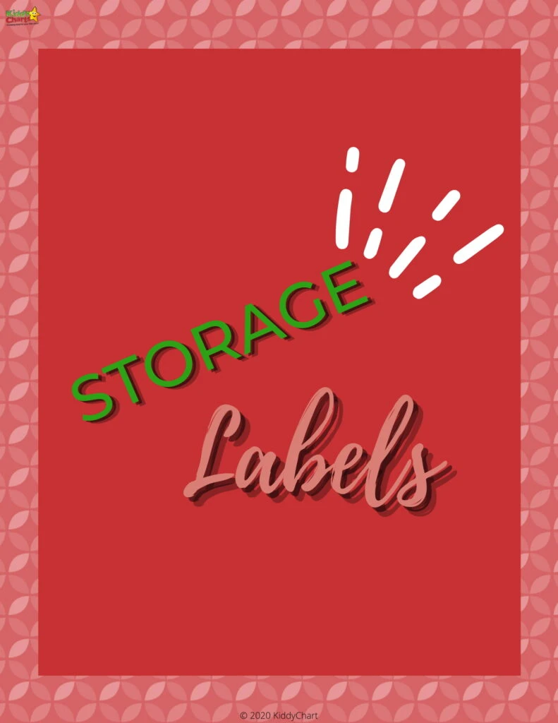 Storage Labels to Print